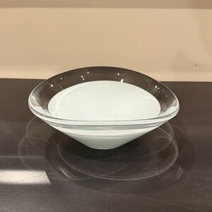 Tiffany & Co. Clear and White Glass Bowl